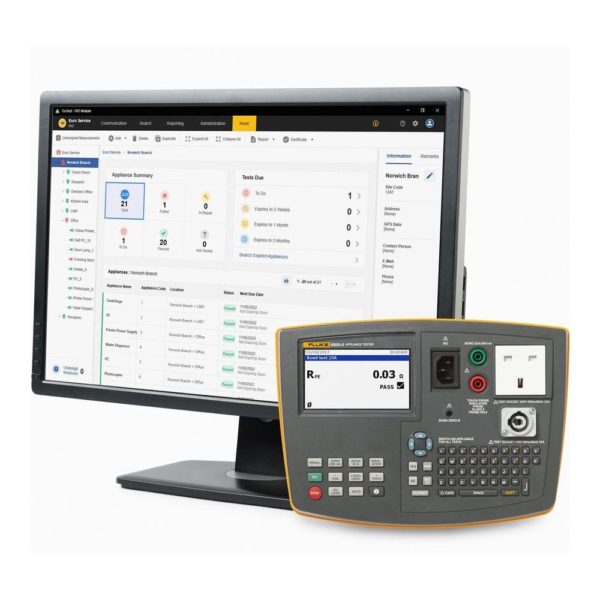 FLUKE 6500-2 NL FTT KIT 2 PORTABLE APPLIANCE TESTER WITH TRUTEST DATA MANAGEMENT SOFTWARE